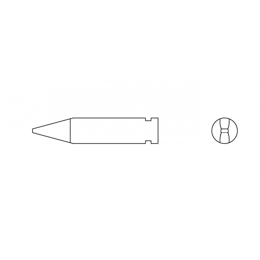 XH A - Chisel tip - 1.6 mm / 0.8 mm / 27 mm XH A - Chisel tip - 1.6 mm / 0.8 mm / 27 mm